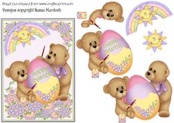 Easter Bears - Cute Card and Decoupage