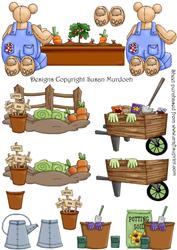 Gardening Bear Step by Step - Veggies