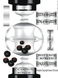 Trophy Shaped Card - Bowls