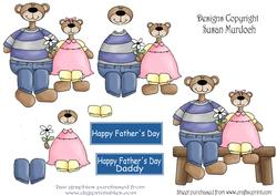 Dad & Daughter Bears - Father's Day Step by Step