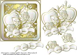 Gold Hearts - Anniversary Card