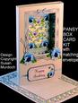 cup161244_489 - Pansies Box Card Kit (folds Flat) & Matching Envelope