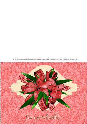 Sw Red Lilies Pyramid Card Preview
