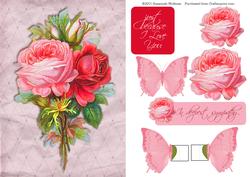 Roses and Butterflies A4 Topper