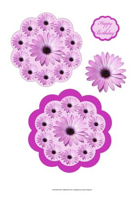 Scollope Daisy Decoupage Topper