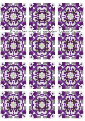 Deep Mauve Pansy Teabag Tile