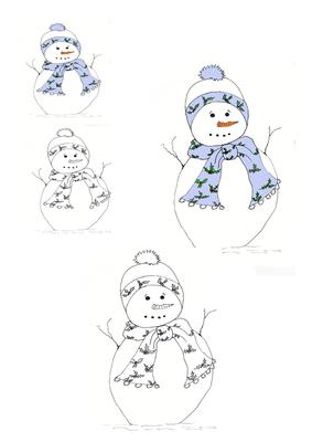 Snowman Digi Topper