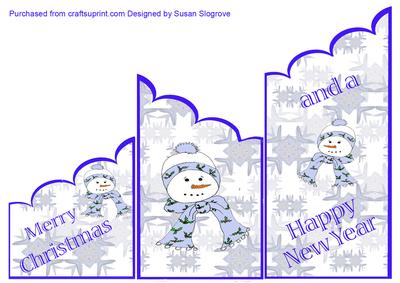 Scollope Trifold Snowman Card