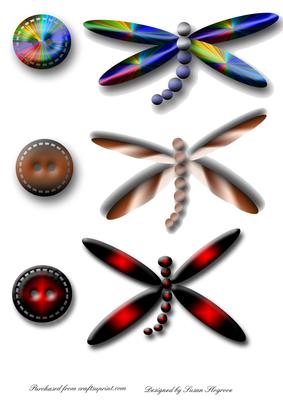 Dragonflies and Buttons
