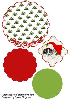 Dog and Cat with Santa Hat