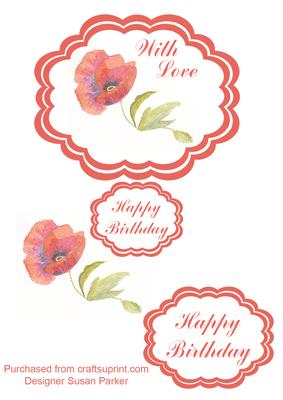 Summer Poppy and Gift Tag