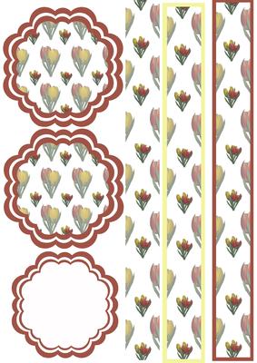 Tulip Bunch Gift Tags and Stripes