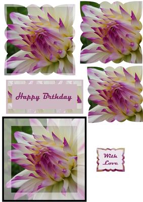 White and Lilac Flower Topper