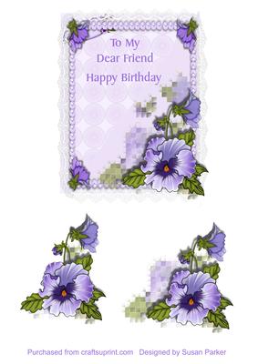 Pansy Pearl Decoupage