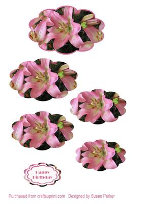 Oval Scallope Topper Lily
