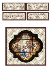 Christmas Stain Glass Window Topper
