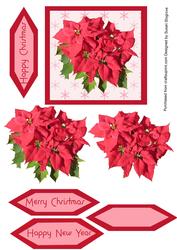 Christmas Poinsettia Decoupage Topper