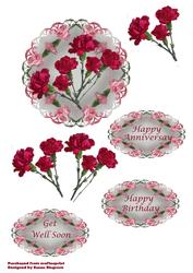 Carnation Latice Step by Step Topper
