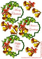 Christmas Bells Toppers and Decoupage