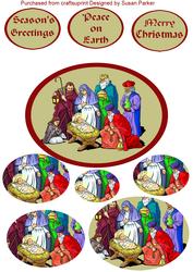 Jesus with Sheppards Nativity Scene