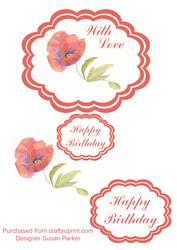 Summer Poppy and Gift Tag