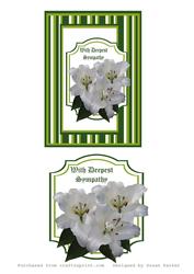 Sympathy Card Front and Topper