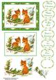 Christmas Fox Cubs in the Snow