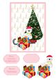 Christmas Teddy Decoupage Pink