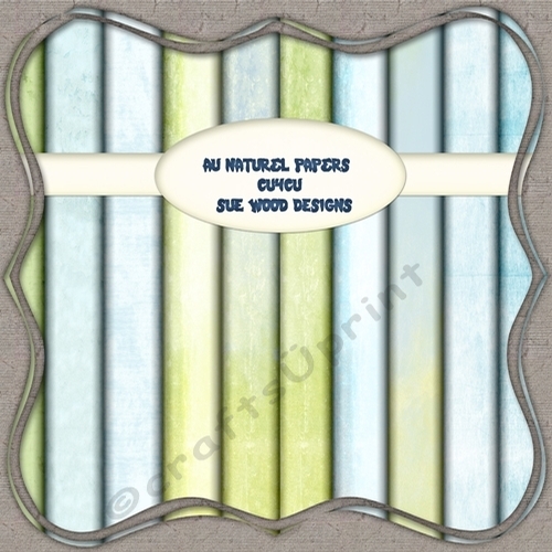 Au Naturel papers, blues and greens