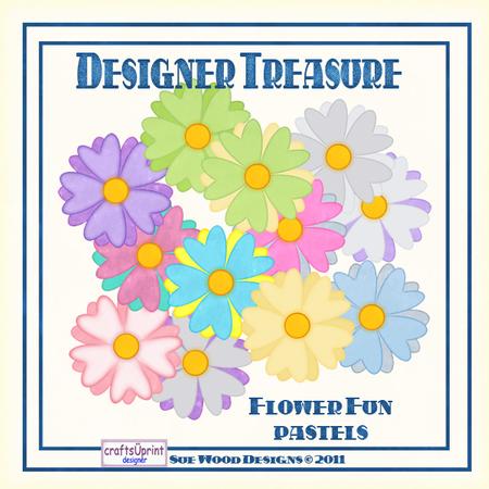 Designer Treasure Fun Flowers Pastel