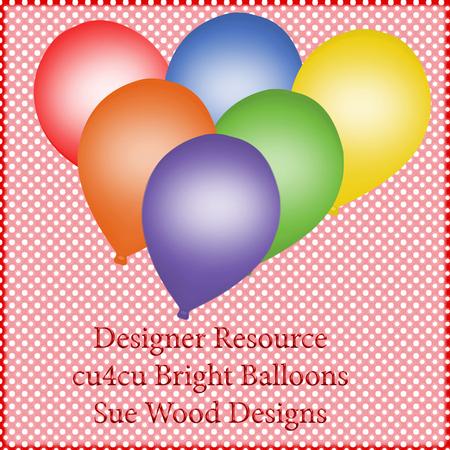 Designer Resource Bright Coloured Balloons Cu4cu