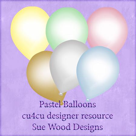 Designer Resource Pastel Coloured Balloons Cu4cu