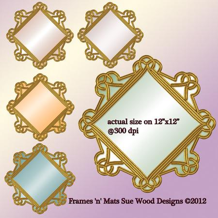 Gold and Pastel Frames and Mats