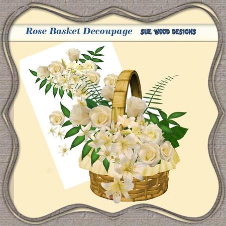 Rose Basket Decoupage for Card Maker