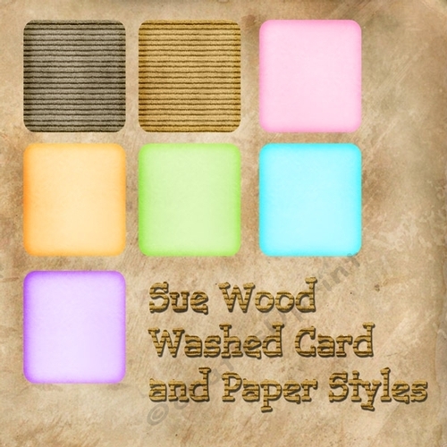 7 washed paper and card styles  for Photoshop,asl