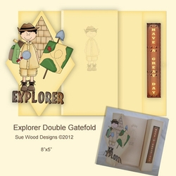 Explorer Double Gatefold card