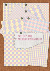Pastel Plaids Backing Papers Cuse