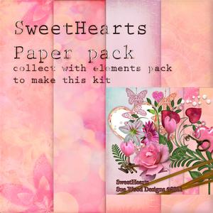 Sweethearts Paper Pack, Pink,coral Comm Use