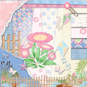 Chambray Spring,blues and Pinks