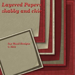 Layered Papers Shabby Chic
