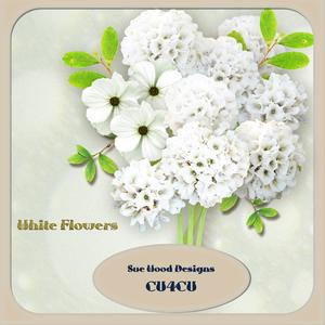 Designer Resource White Flowers