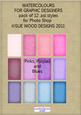 Watercolours Styles for Graphic Designers Pack 2 Pinks and m