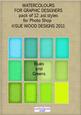 Watercolours Styles for Graphic Designers Pack3 Blues and Gr