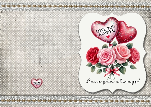 Love You Always - 1-page wonder, print and fold