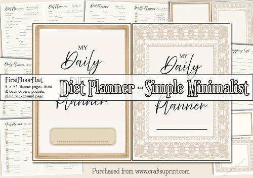 Diet Planner - Simple Minimalist planner/journal
