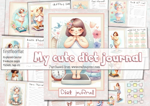 Cute Diet Journal Planner - A5