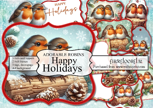 Adorable Robins Happy Holidays