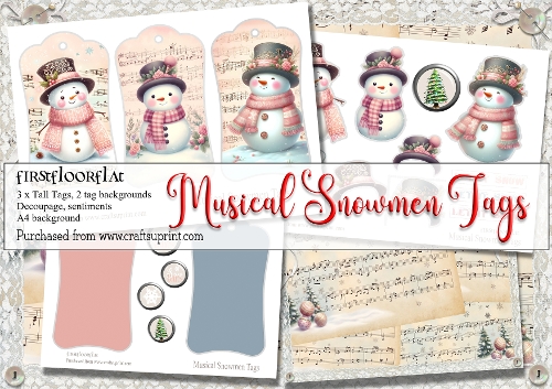 Musical Snowmen Tags