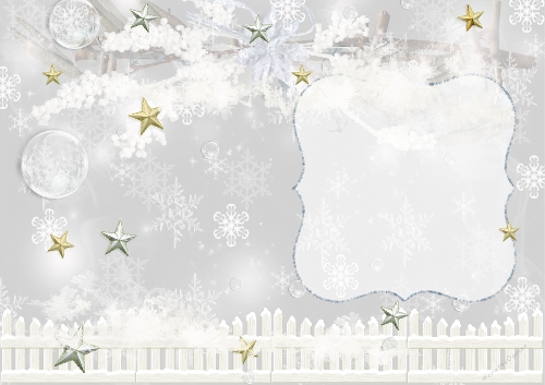 Starry Snowy Winter Background 2