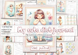 Cute Diet Journal Planner - A5
